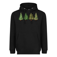 Black christmas trees Heavyweight Hoodie - MaliasSmallBusiness