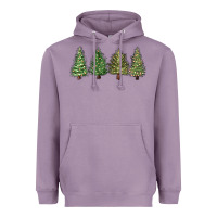 Lavender christmas trees Heavyweight Hoodie - MaliasSmallBusiness