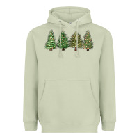 Matcha christmas trees Heavyweight Hoodie - MaliasSmallBusiness