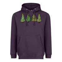 Plum christmas trees Heavyweight Hoodie - MaliasSmallBusiness