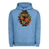 Pigment Pebble Blue aztec rodeo cowboy christmas Urban Hoodie - JahusDesignShop