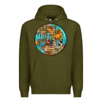 Army Green hello pumpkin earrings Premium Hoodie - BundleAndBundleShop