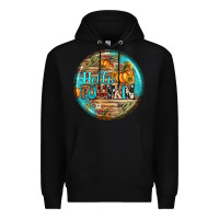 Black hello pumpkin earrings Premium Hoodie - BundleAndBundleShop