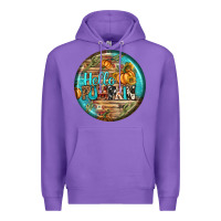 Purple hello pumpkin earrings Premium Hoodie - BundleAndBundleShop