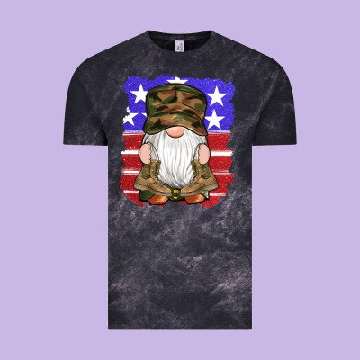 Military Gnomes Boots American Flag Vintage Tee Designed By Artiststas