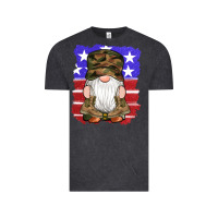 Vintage Black military gnomes boots american flag Vintage Tee - Artiststas