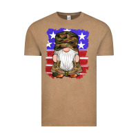 Vintage Coffee military gnomes boots american flag Vintage Tee - Artiststas