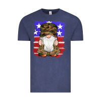 Vintage Denim military gnomes boots american flag Vintage Tee - Artiststas
