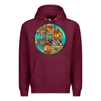 Burgundy hello pumpkin earrings Premium Hoodie - BundleAndBundleShop