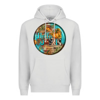 Dove Grey hello pumpkin earrings Premium Hoodie - BundleAndBundleShop