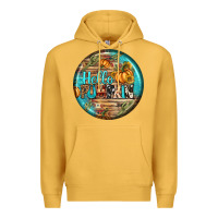 Mustard hello pumpkin earrings Premium Hoodie - BundleAndBundleShop