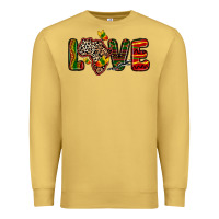 Antique Gold love africa map Premium Sweatshirt - Zillion Design Studio