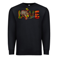Black love africa map Premium Sweatshirt - Zillion Design Studio