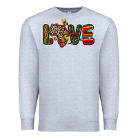 Heather Grey love africa map Premium Sweatshirt - Zillion Design Studio