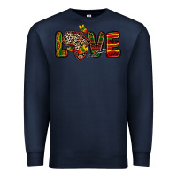 Navy love africa map Premium Sweatshirt - Zillion Design Studio