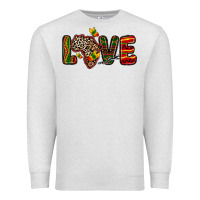 Oatmeal Heather love africa map Premium Sweatshirt - Zillion Design Studio