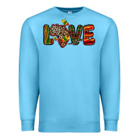 Ocean Blue love africa map Premium Sweatshirt - Zillion Design Studio