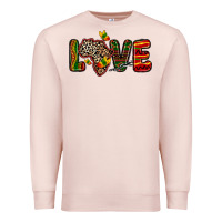 Pale Pink love africa map Premium Sweatshirt - Zillion Design Studio