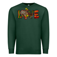 Sports Green love africa map Premium Sweatshirt - Zillion Design Studio