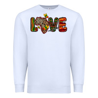 White love africa map Premium Sweatshirt - Zillion Design Studio