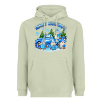 Matcha merry christmas snowman gnomes truck Heavyweight Hoodie - MaliasSmallBusiness