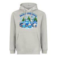 Merry Christmas Snowman Gnomes Truck Heavyweight Hoodie | Teevron