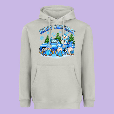 Heavyweight Hoodie merry christmas snowman gnomes truck