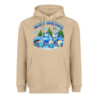 Mushroom merry christmas snowman gnomes truck Heavyweight Hoodie - MaliasSmallBusiness