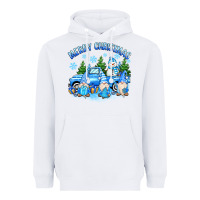 White merry christmas snowman gnomes truck Heavyweight Hoodie - MaliasSmallBusiness