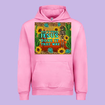 Don't Think Jesus Done It That Way Western Skeleton Cactus Urban Hoodie Designed By Artiststas