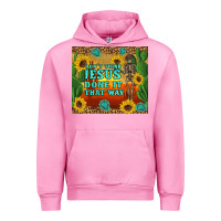Fuchsia Pink don't think jesus done it that way western skeleton cactus Urban Hoodie - Artiststas