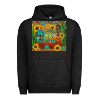 Pigment Black don't think jesus done it that way western skeleton cactus Urban Hoodie - Artiststas