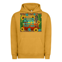 Pigment Peanut Butter don't think jesus done it that way western skeleton cactus Urban Hoodie - Artiststas