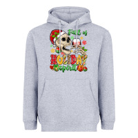 Heather Grey full of holiday spirit Heavyweight Hoodie - MaliasSmallBusiness