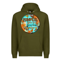 Army Green pumpkin spice and everythink nice earrings Premium Hoodie - BundleAndBundleShop