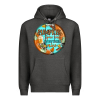 Charcoal Heather pumpkin spice and everythink nice earrings Premium Hoodie - BundleAndBundleShop