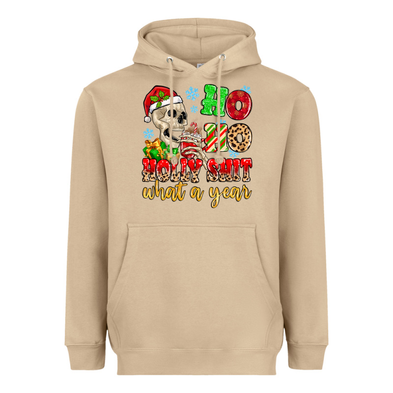 Ho Ho Holy Shit What A Year Heavyweight Hoodie by MaliasSmallBusiness | Teevron