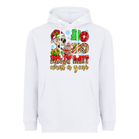 White ho ho holy shit what a year Heavyweight Hoodie - MaliasSmallBusiness