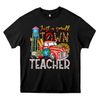 Black Just a Small Town Teacher Heavy Core Tee - CowhideDigitalArt