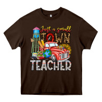 Chocolate Brown Just a Small Town Teacher Heavy Core Tee - CowhideDigitalArt