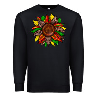 Black juneteenth leopard sunflower Premium Sweatshirt - Zillion Design Studio