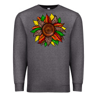 Charcoal Heather juneteenth leopard sunflower Premium Sweatshirt - Zillion Design Studio