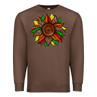 Chestnut juneteenth leopard sunflower Premium Sweatshirt - Zillion Design Studio