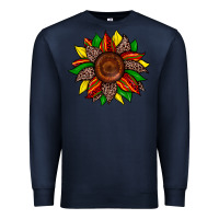 Navy juneteenth leopard sunflower Premium Sweatshirt - Zillion Design Studio