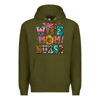 Army Green wife mom nurse Premium Hoodie - AdoDesignShop