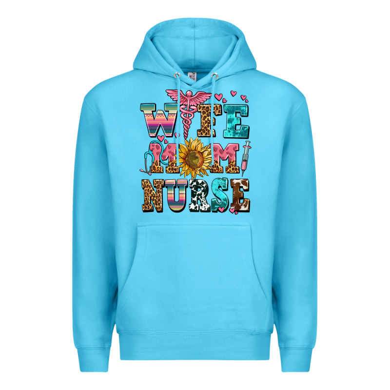 Wife Mom Nurse Premium Hoodie by AdoDesignShop | Teevron