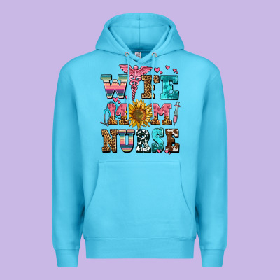 Wife Mom Nurse Premium Hoodie Designed By Adodesignshop