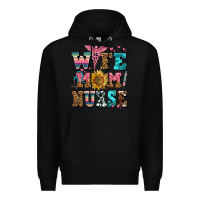 Black wife mom nurse Premium Hoodie - AdoDesignShop