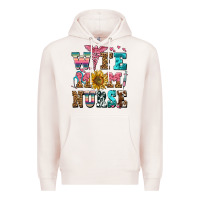 Pale Pink wife mom nurse Premium Hoodie - AdoDesignShop