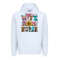 White wife mom nurse Premium Hoodie - AdoDesignShop